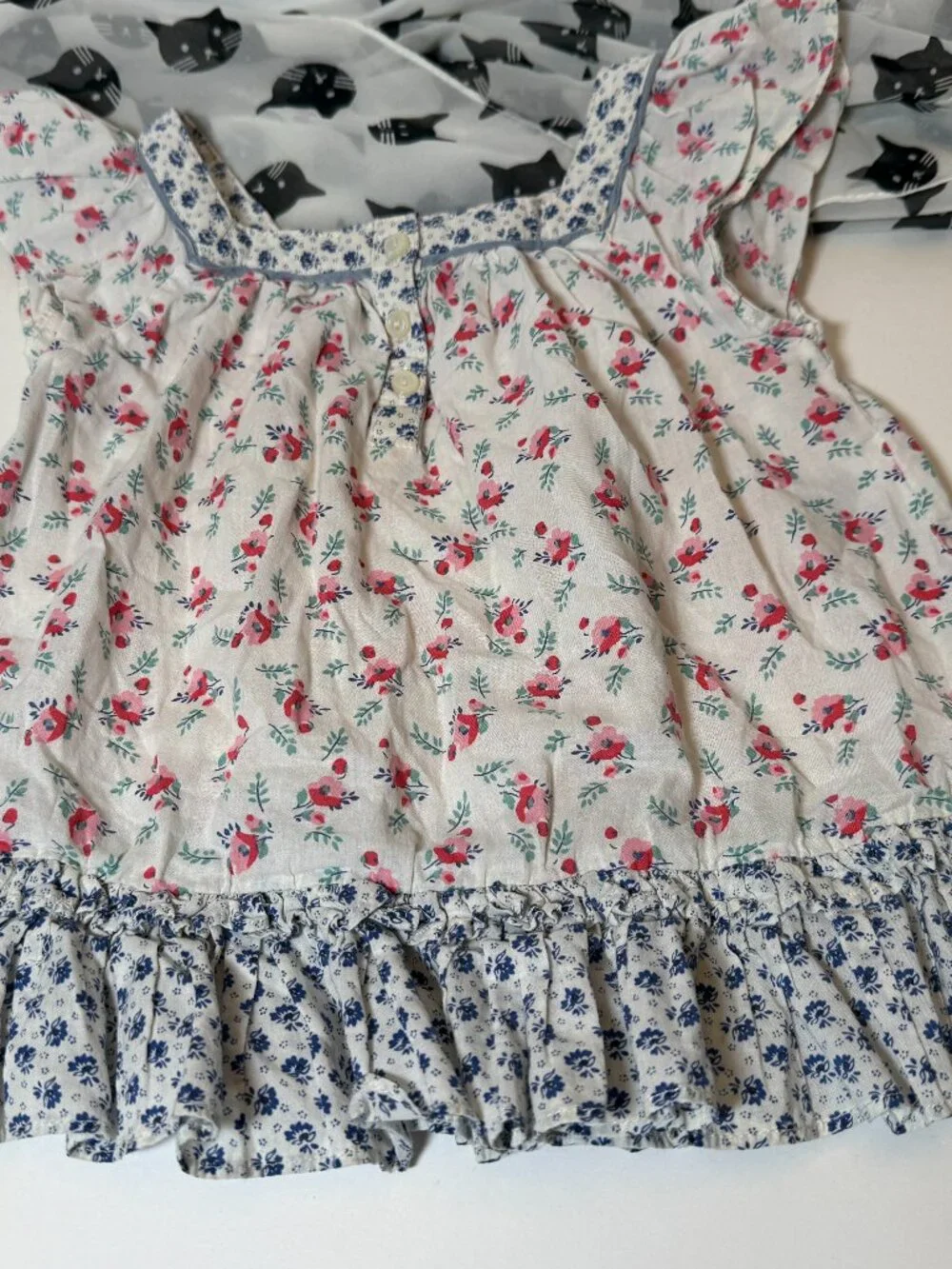Ralph Lauren 24mo Sweet Baby Girl Boho Floral Dress or Blouse Cotton